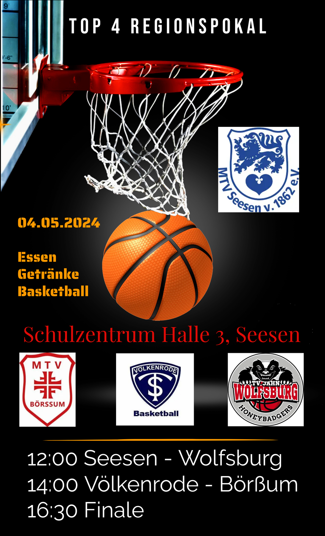 Regionspokal Top 4 findet in Seesen statt!