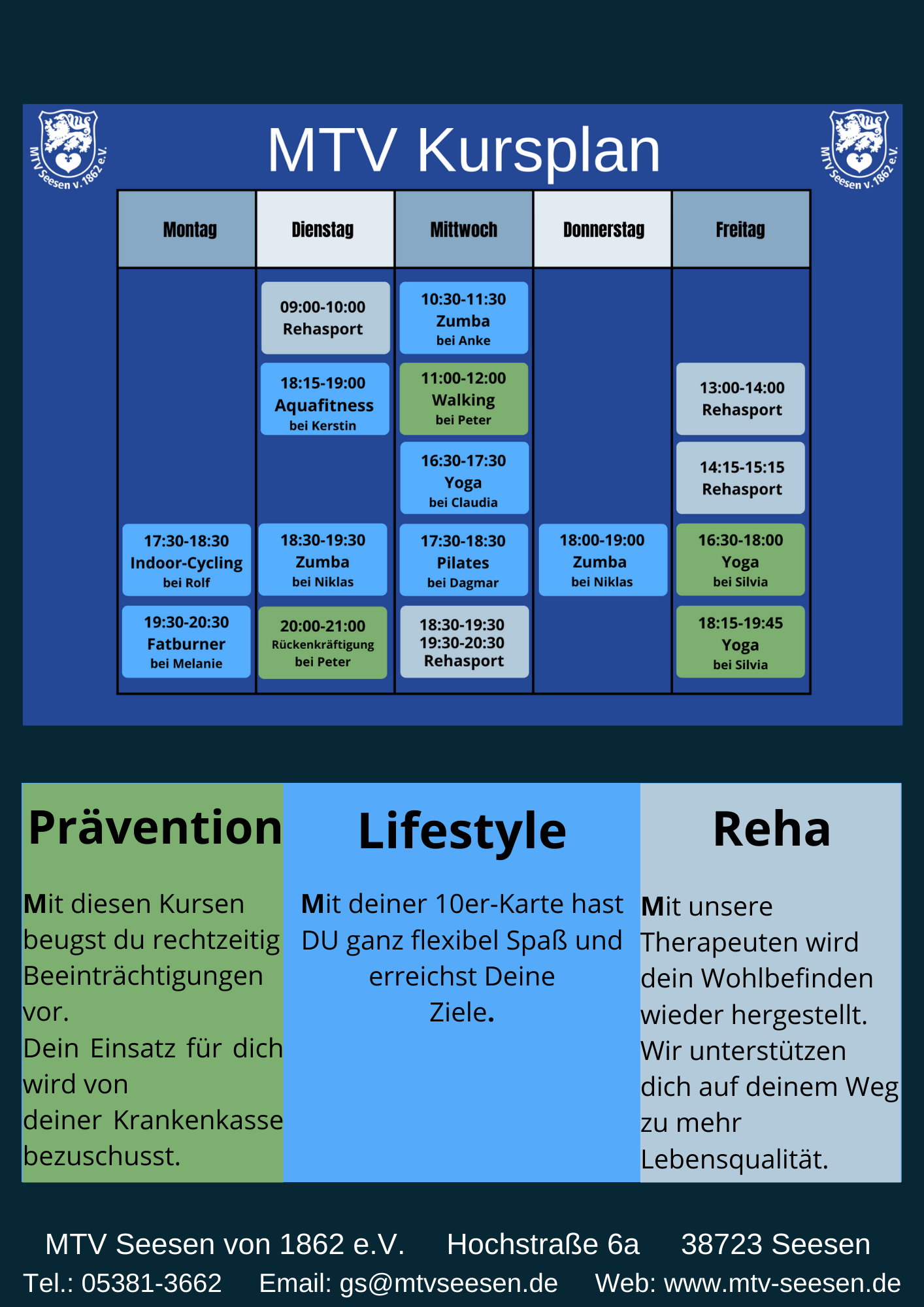 Neuer Kursplan