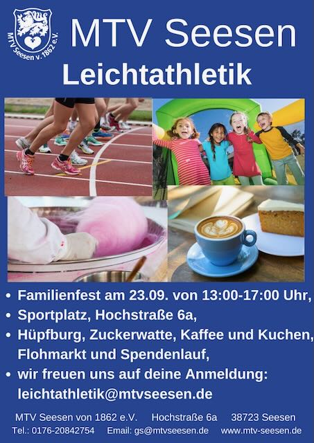 Seesen bewegt und hilft - Familienfest mit Spendenlauf am 23.09.2023